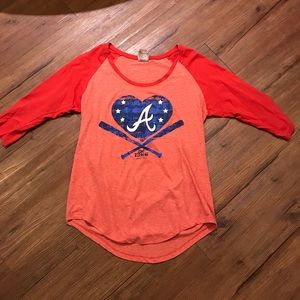 Tops - Atlanta Braves 3/4 Shirt Tops - Atlanta Braves 3/4 Shirt